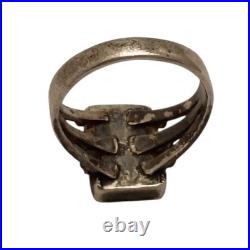 Masterly Navajo 1940s Sterling Silver Royston Turquoise Ringsz9