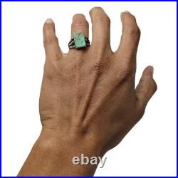 Masterly Navajo 1940s Sterling Silver Royston Turquoise Ringsz9