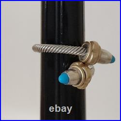 Mexican Sterling Silver & Turquoise Wrap Ring Adjustable Size 9+ 10.9g