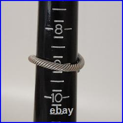 Mexican Sterling Silver & Turquoise Wrap Ring Adjustable Size 9+ 10.9g