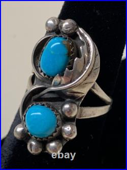 Michael Kabotie, Ring, Turquoise, Sterling Silver, Hopi, 7 1/2