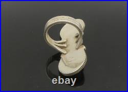 NAVAJO 925 Sterling Silver Vintage Turquoise Twist Cocktail Ring Sz 6 RG22830