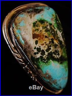 NAVAJO CHAVEZ ROYSTON TURQUOISE SIGNED RING, 84 grams, Sterling Silver, size 8