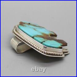 NAVAJO-STERLING SILVER & TURQUOISE BUFFALO PENDANT by MARVIN PINTO
