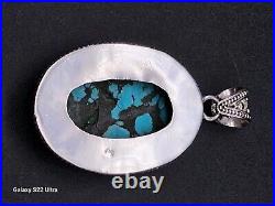 NEW 321 CTW TURQUOISE 3.25 WithBALE STERLING SILVER 925 JEWELRY PENDANT 64.3 GR