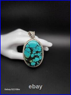 NEW 321 CTW TURQUOISE 3.25 WithBALE STERLING SILVER 925 JEWELRY PENDANT 64.3 GR