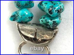 Nat. American Shube's 925 Sterling Silver Turquoise Silver Moon Watch, Eagle Tip