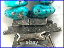 Nat. American Shube's 925 Sterling Silver Turquoise Silver Moon Watch, Eagle Tip