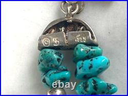 Nat. American Shube's 925 Sterling Silver Turquoise Silver Moon Watch, Eagle Tip