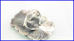 Native American Cluster Sterling Silver Ring Size 10 Blue Turquoise Shield Native American Cluster Sterling Silver Ring Size 10 Blue Turquoise Shield