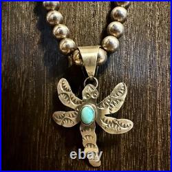 Native American Golden Hills Turquoise Dragonfly Pendant by Chimney Butte