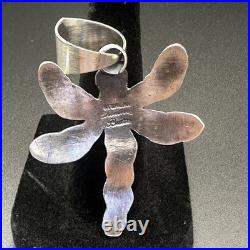 Native American Golden Hills Turquoise Dragonfly Pendant by Chimney Butte