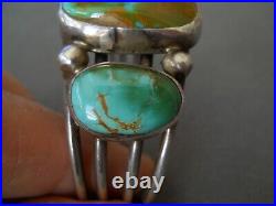 Native American High Grade Royston Turquoise Bracelet Sterling Silver Bracelet