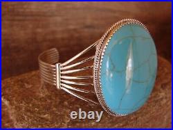 Native American Indian Jewelry Sterling Silver Turquoise Bracelet Yazzie