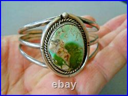 Native American Indian Royston Turquoise Sterling Silver Cuff Bracelet