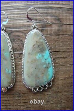 Native American Jewelry Sterling Silver Turquoise Dangle Earrings! McCarthy