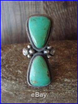 Native American Jewelry Sterling Silver Turquoise Ring! Size 8 Begay