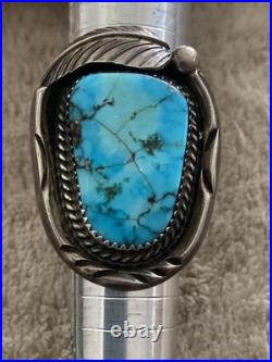 Native American Navajo Indian Scott Dave Sterling Silver Turquoise Stone Ring
