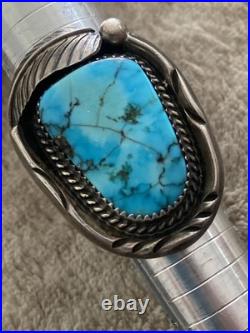 Native American Navajo Indian Scott Dave Sterling Silver Turquoise Stone Ring