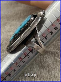 Native American Navajo Indian Scott Dave Sterling Silver Turquoise Stone Ring