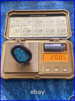 Native American Navajo Indian Scott Dave Sterling Silver Turquoise Stone Ring