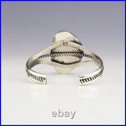 Native American Navajo Silver & Blackjack Turquoise Bracelet By Walter Vandever