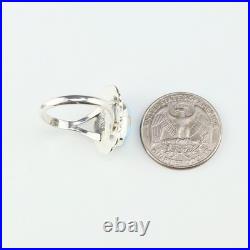 Native American Navajo Silver & Golden Hills Turquoise Ring By Victor Chee