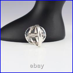 Native American Navajo Silver & Golden Hills Turquoise Ring By Will Denetdale