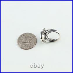 Native American Navajo Silver & Golden Hills Turquoise Ring By Will Denetdale