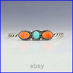 Native American Navajo Spiny Oyster & Turquoise Bracelet