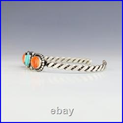 Native American Navajo Spiny Oyster & Turquoise Bracelet