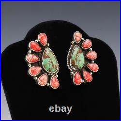 Native American Navajo Spiny Oyster & Turquoise Earrings By Geraldine James Native American Navajo Spiny Oyster & Turquoise Earrings By Geraldine James