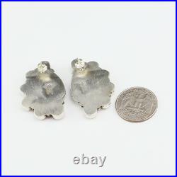 Native American Navajo Spiny Oyster & Turquoise Earrings By Geraldine James