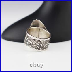 Native American Navajo Sterling Silver & Bisbee Turquoise Ring Sunshine Reeves
