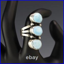 Native American Navajo Sterling Silver & Golden Hills Turquoise Ring Danny Henio Native American Navajo Sterling Silver & Golden Hills Turquoise Ring Danny Henio