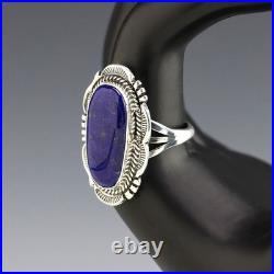 Native American Navajo Sterling Silver & Lapis Ring By Will Denetdale