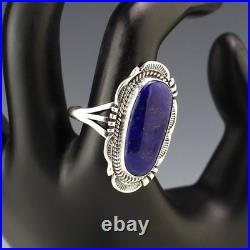 Native American Navajo Sterling Silver & Lapis Ring By Will Denetdale