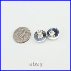 Native American Navajo Sterling Silver & Number Eight Turquoise Earrings