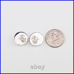 Native American Navajo Sterling Silver & Prince Turquoise Earrings