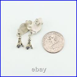 Native American Navajo Sterling Silver & Sonoran Gold Turquoise Earrings