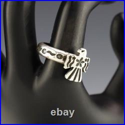 Native American Navajo Sterling Silver Thunderbird Ring By Bo Reeves