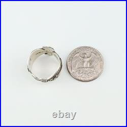 Native American Navajo Sterling Silver Thunderbird Ring By Darrell Cadman