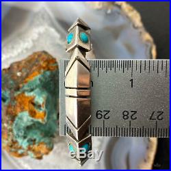 Native American Navajo Sterling Silver Triangular Profile Bracelet For Women