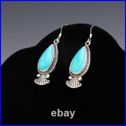Native American Navajo Sterling Silver & Turquoise Earrings