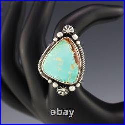 Native American Navajo Sterling Silver & Turquoise Ring By Marita Benally Native American Navajo Sterling Silver & Turquoise Ring By Marita Benally