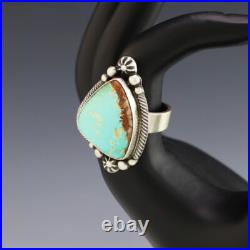 Native American Navajo Sterling Silver & Turquoise Ring By Marita Benally Native American Navajo Sterling Silver & Turquoise Ring By Marita Benally