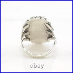 Native American Ring Turquoise Cluster Sterling Silver 5 3/4 Native American Ring Turquoise Cluster Sterling Silver 5 3/4