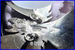 Native American Rising Phoenix Sterling Silver 925 bib Necklace