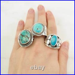 Native American Silver Ring Turquoise Sterling Size 10 Native American Silver Ring Turquoise Sterling Size 10
