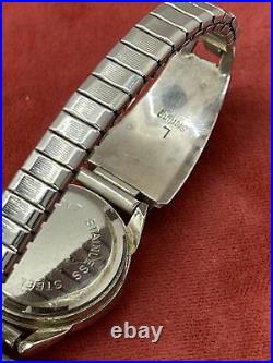 Native American Sterling Silver 925 Quartz Watch Tips Watch Opal Signed L Bear